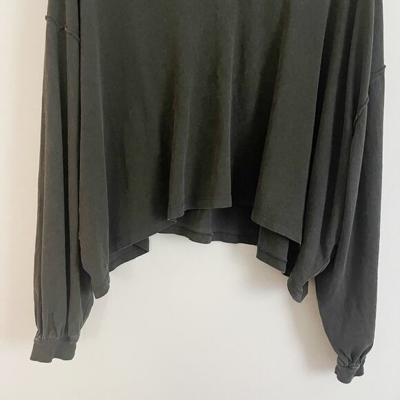 FREE PEOPLE Buffy Slouchy Long Sleeve Charcoal Small S - Picture 4 of 7